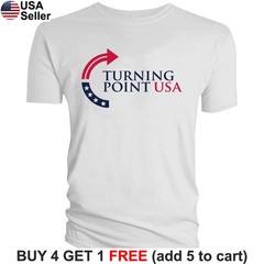 Charlie Kirk Turning Point USA T-Shirt Memorial Tribute Political Patriot BCC07