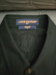 Louis Vuitton Damier Bandana Silk Evening Shirt Black, Size XL