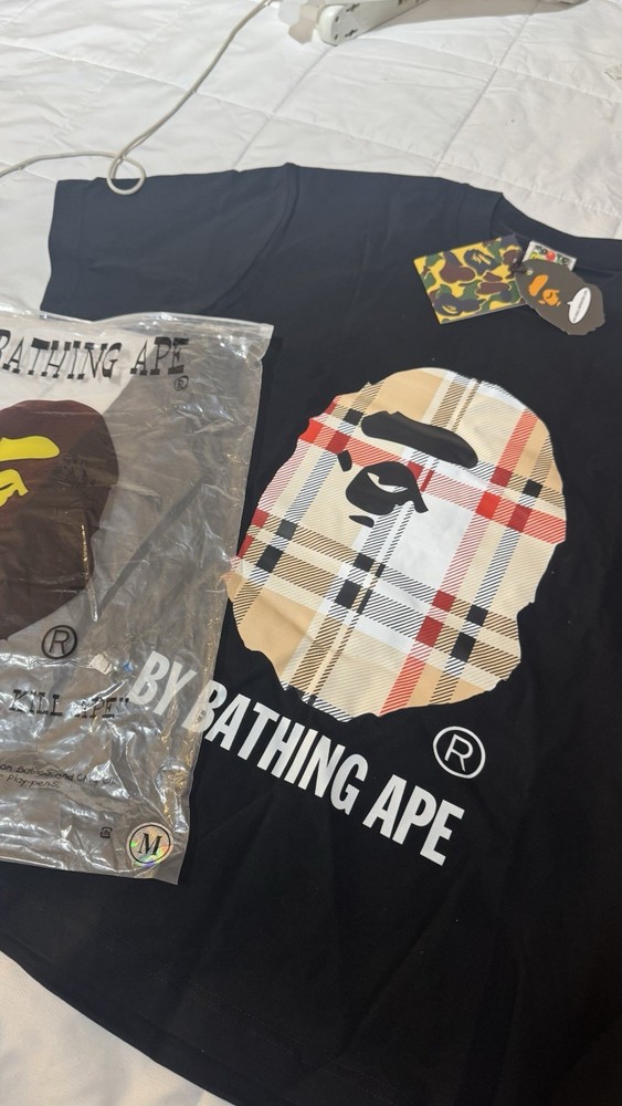 A Bathing Ape BAPE Ape Head Logo Graphic T-Shirt Black Men’s M Cotton Jersey