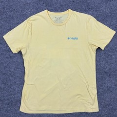 Columbia PFG Tarpon Ale Graphic T-Shirt Mens Size Large Yellow Fishing