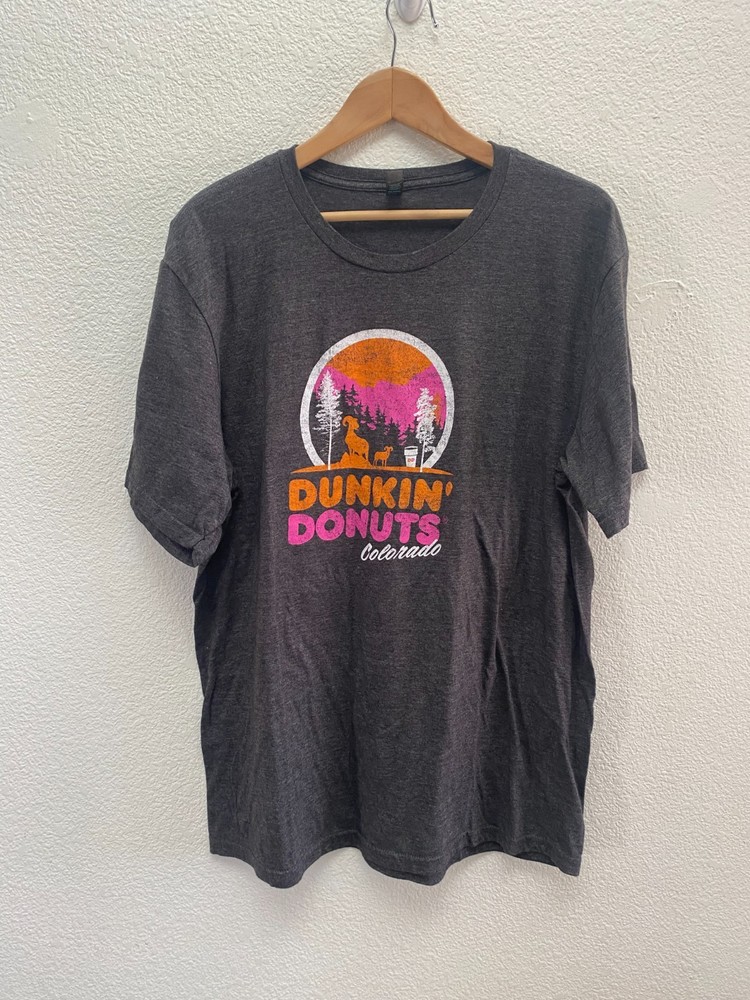 Dunkin’ Donuts Colorado Mountains District Made Gray T-Shirt Men’s XL Coffee