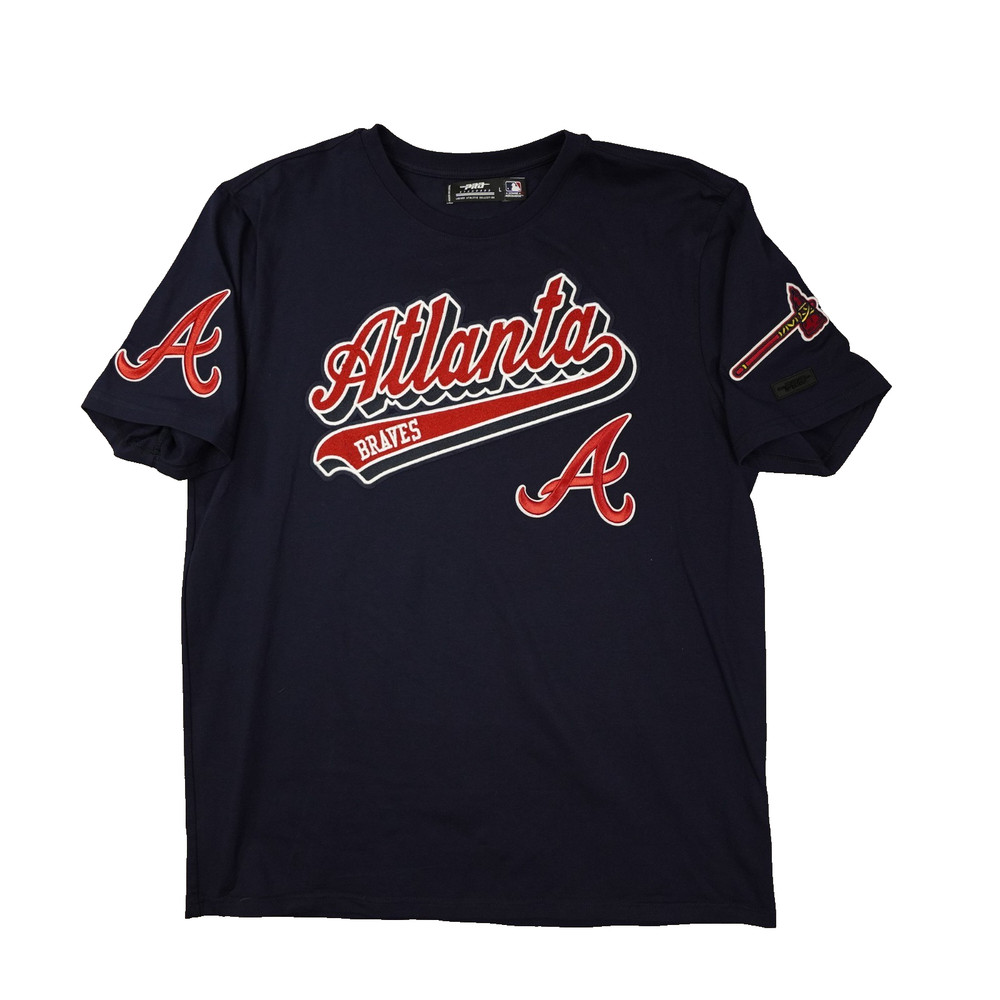 PRO STANDARD Atlanta Braves 3D Logo Pro Team T Shirt Mens Large Embroidered