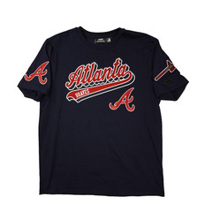 PRO STANDARD Atlanta Braves 3D Logo Pro Team T Shirt Mens Large Embroidered