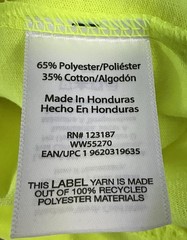 NWT Wrangler Workwear Men’s Hi-Vis Yellow Long Sleeve Pocket T-Shirt Size XL