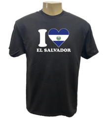 I LOVE EL SALVADOR Heat transfer 100% Cotton Short Sleeve T Shirt Free Shipping