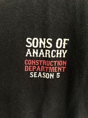Sons Of Anarchy Season 5 Set Construction Employee Black T-Shirt Size L