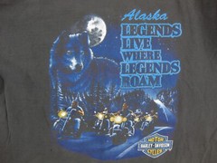 Vintage Harley Davidson Legends Live Where Legends Roam Shirt XL 90s Wolf USA
