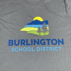 Canvas T-Shirt Mens XL Extra Large Gray Short Sleeve Burlington School District