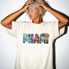 Miami T-shirt, Miami Beach Vacation T-shirt, Florida Travel T-shirt, Printed T-s
