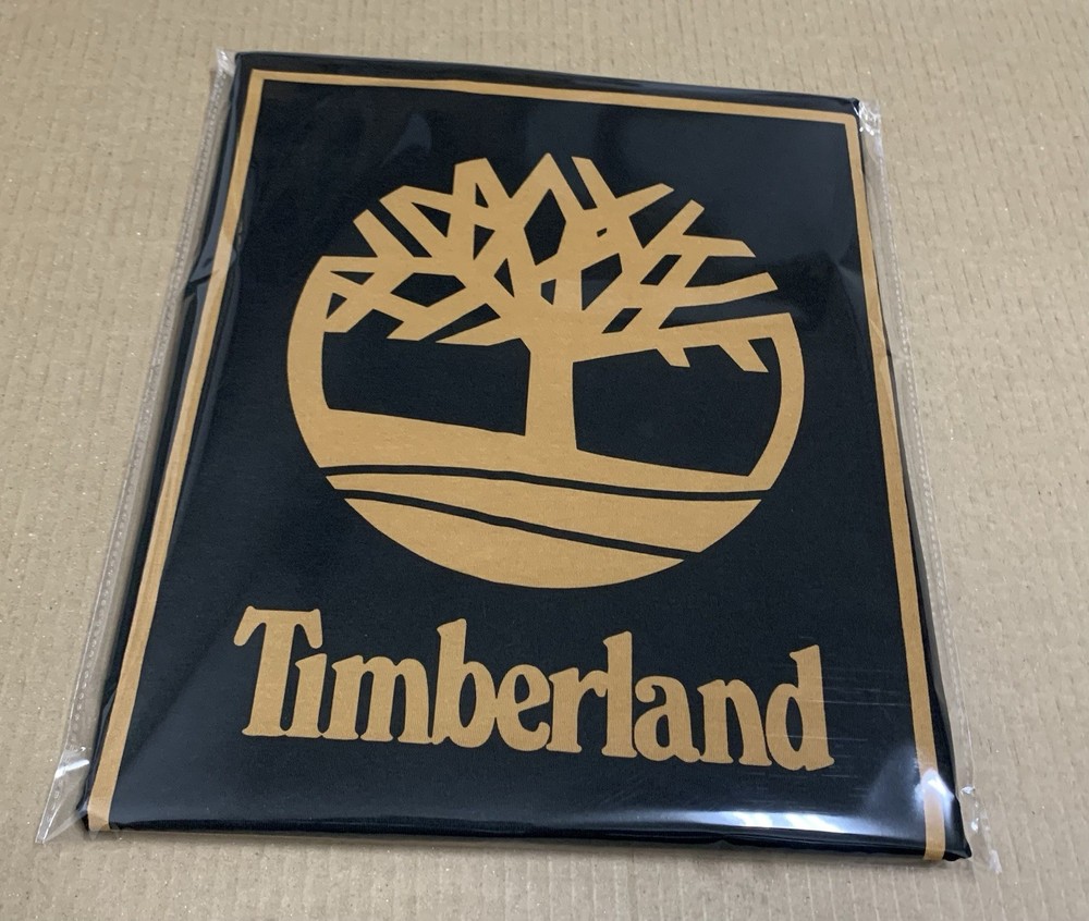 Timberland Shirt Mens XL TAN Long Sleeve Box Logo Graphic Tee – NEW with tag