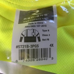Green High Visibility Long Sleeve Safety Shirt Mens 4X Reflective Stripes