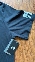 UNDER ARMOUR Freedom Flag T-Shirt Size: ( XL) Black White USA