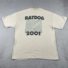 Vintage Rat Dog Music 2001 Band Shirt Live Front & Back Print Large Y2K Brown
