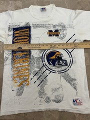 Vintage Michigan Wolverines Shirt Mens Large 90s University Football Sports AOP
