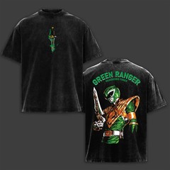 Green Ranger Power Rangers Vintage Graphic T-Shirt Retro Tee