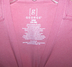 George Unisex Men’s Pink Short Sleeve T-Shirt Size S 34 36