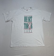 Vintage 90s Single Stitch Band Tee Style Heart Throb Shirt XXL 1993 Marathon USA