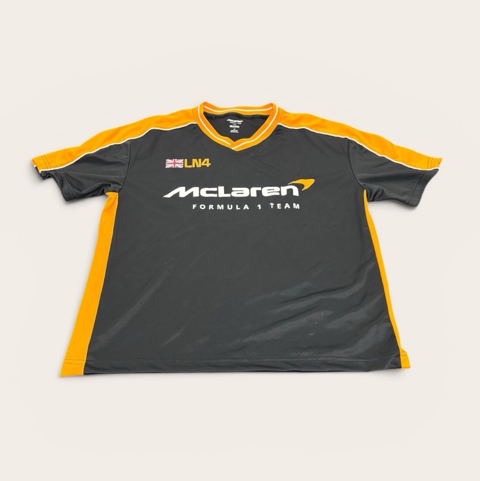 HOLLISTER McLaren Formula 1 Team #4 Norris Jersey Black Orange Size M Boxy Fit