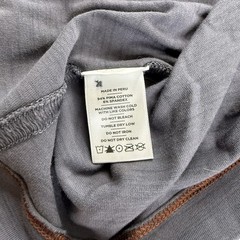 Rhone Long Sleeve Henley Shirt Heather Gray Mens Medium Stretch Pima Cotton