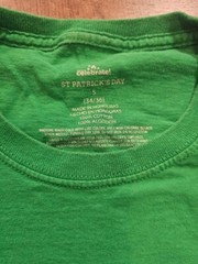 Irish themed Tee Shirt Green with Shamrock “Lucky” Size S (34/36)