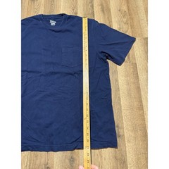G.H. Bass Pocket Tee Mens Large Navy Blue Adult Short Sleeve Cotton Excellent