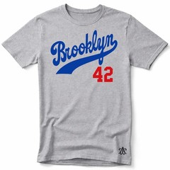 BROOKLYN 42 Baseball HOF themed Pre-Shrunk Ring Spun Cotton T-Shirt