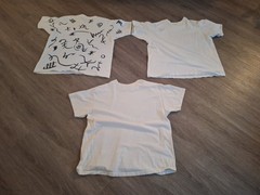 Vintage 90s Jacques Moret Abstract Art T-Shirt AOP Large Graphic Tee
