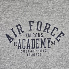 Y2K Air Force Academy Falcons Colorado Graphic TShirt Men L Gray Gear For Sport