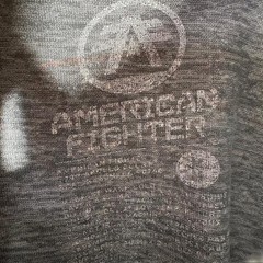 American Fighter Shirt Mens Medium Gray Athletics Graphic Tagless Tee Casual