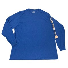 Carhartt K231 Loose Fit Long Sleeve Logo T-Shirt XL Heather Blue Spring 2021