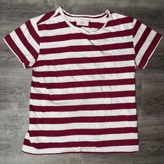 Zecmos Red White Striped T-Shirt Adult Men M Short Sleeve “Waldo”