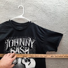 Johhny Cash Shirt Adult Large Black Country Rockabilly Folk Blues Music Tee