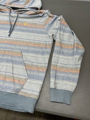 Vintage Hang Ten Hoodie Mens Medium Stripe Pullover Retro Kangaroo pocket Y2K 90