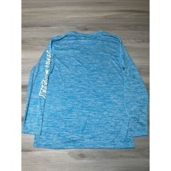 Spicy Tuna Swim Shirt Mens Small Blue Long Sleeve Reggae Beach Light Weight EUC