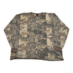 Vintage Ace Sportswear Camouflage Camo Long Sleeve Shirt Men’s Boxy Medium