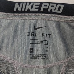 NIKE PRO Dri-FIT Fitted Short Sleeve Athletic T-Shirt Grey XXL