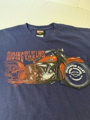 Vintage Harley-Davidson Biker Tee 2019 Riding Out Of lines.