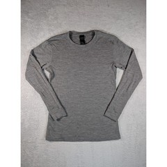 Lapasa Mens 100% Merino Wool Thermal Base Layer Long Sleeve Shirt Grey Size M