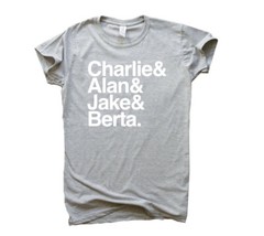 Charlie Alan Jake Berta Tshirt Two and A Half Men Lovers Characters Gift Present
