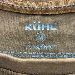 Kuhl Wildfibre Organic Cotton Graphic T-Shirt Mens M Logo Mountain Blue