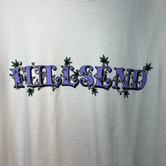 Full Send Nelk Boys Long Sleeve Shirt White Spell Out Cannabis Leaves Mens Sz XL
