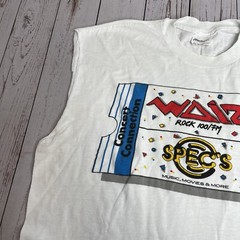 Vintage Stedman WDIZ Rock 100 FM Radio T Shirt Single Stitch Mens Medium Tee