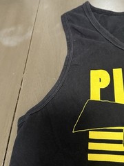 Pokemon Pikachu Tank Top Black Yellow 2014 Sleeveless Graphic Medium