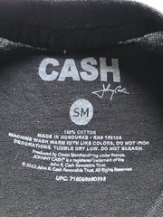 Johnny Cash The Man In Black Men’s Black Crewneck Graphic T-shirt Sz S Chest 35″