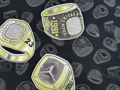 Nike Air Jordan Vintage Y2k All Over Print Rhine Stones Championship Rings SzXXL