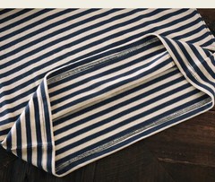 Mens Henry Shirt Sailor Striped Shirt Retro Heavy Cotton Classic Causal T-shirt