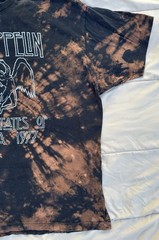Led Zeppelin 1977 USA Tour Tie Dye Band Tee Shirt Mens 2XL Black Rock
