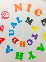 Vintage Colorful Letters Graphic T-Shirt Drop Shoulder