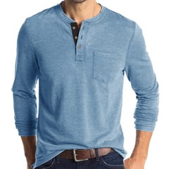 Zonbailon men’s t-shirt solid color crew neck men’s base shirt long sleeve