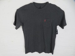 Johnnie-O Shirt Mens Small Coal Pocket Tee USA Freedom Flag Graphic JMST1090JO